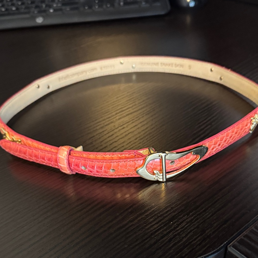 IB Belt Company Pink Belt with Gold Accents